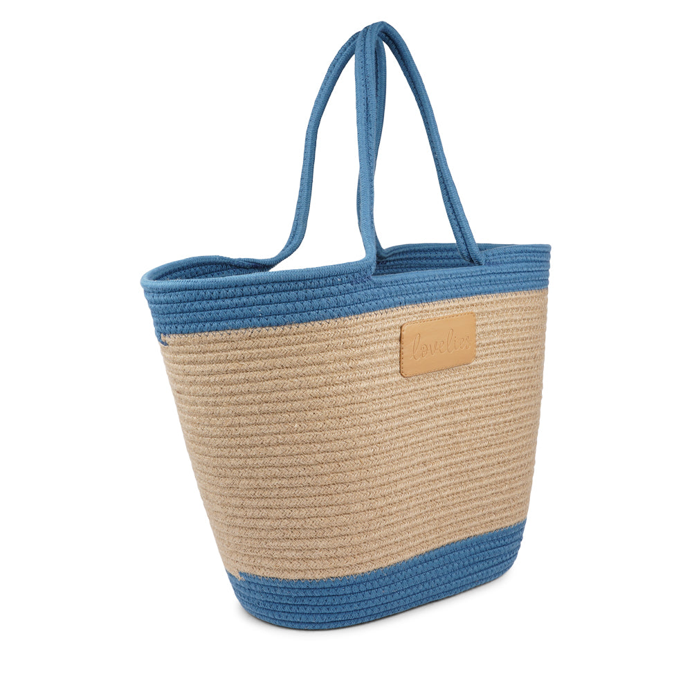 Flamencos strandtaske, Large - Marine Blue